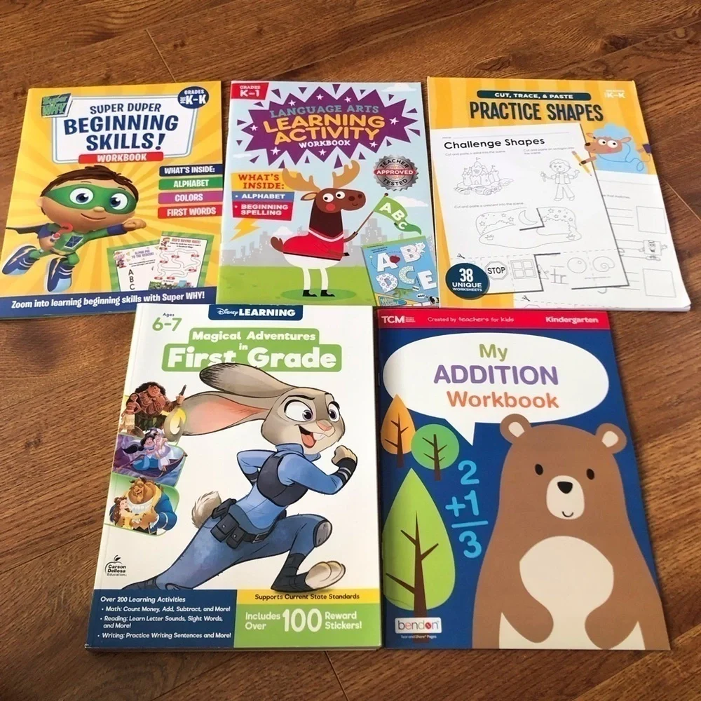 Early leaning practice worksheet bundle set of 5